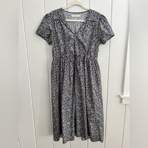 Christy Dawn Monochrome Floral Midi Dress PM